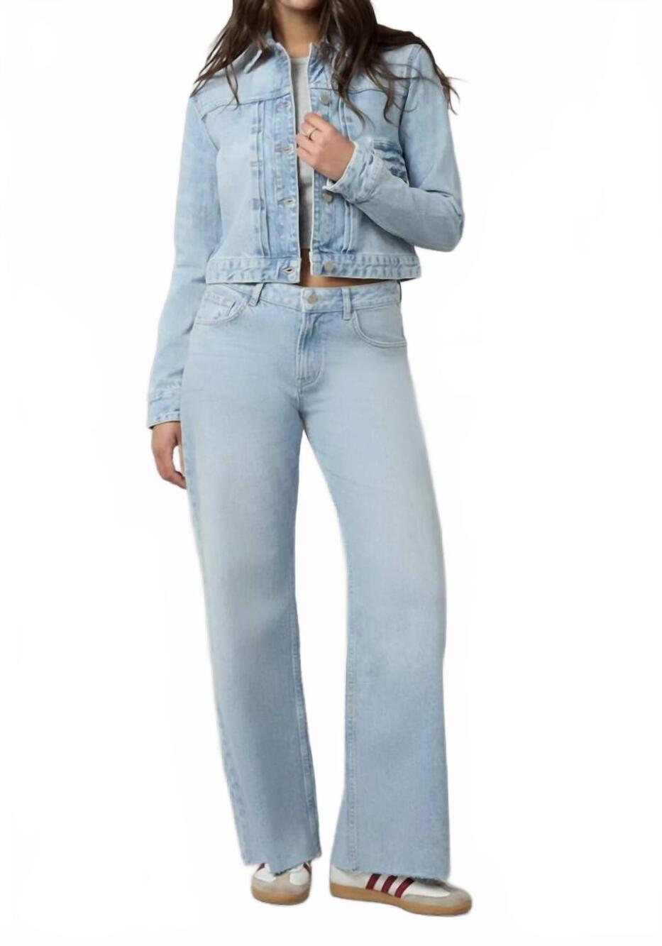 NEW LOLA DENIM sabrina denim jacket in whimsey blue